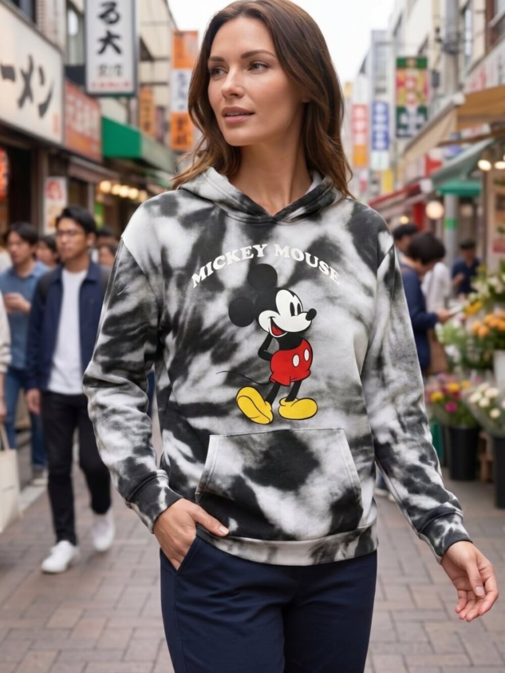 DISNEY MICKEY MOUSE  HOODIE WOMENS  ( SMALL)